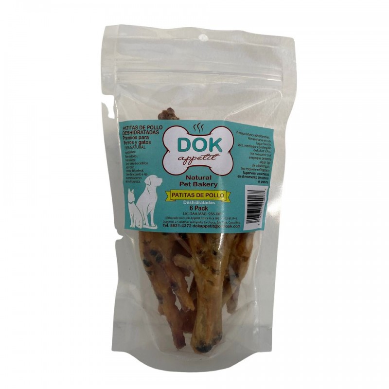 Dok appetit - Patas de Pollo Deshidratadas Dok Appetit 3 Pack