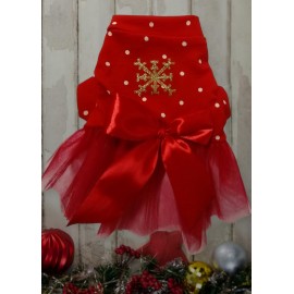 Vestido navideño con lazo