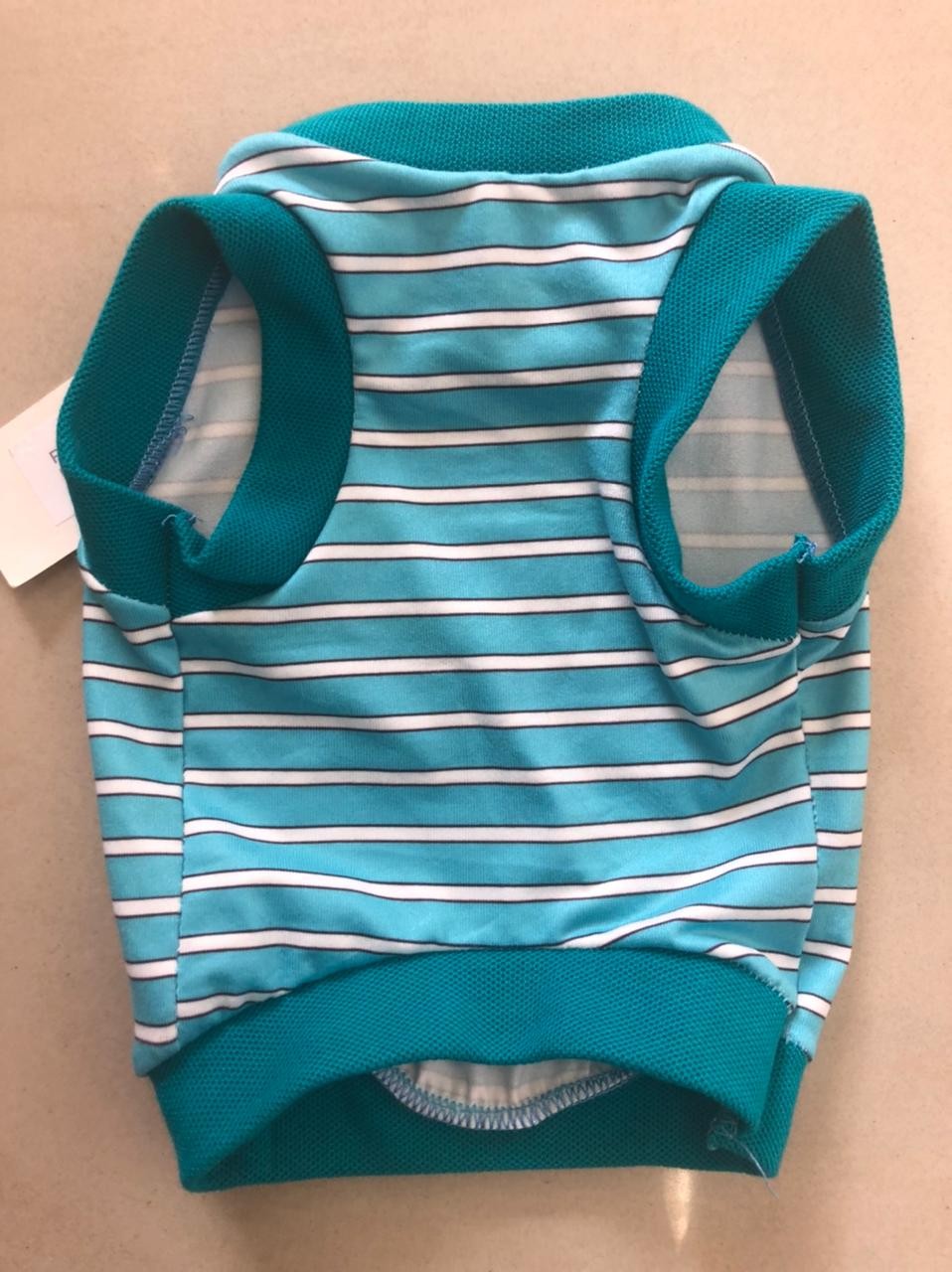 Camiseta celeste a rayas