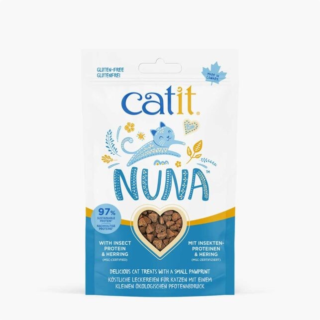 NUNA TREATS DE PROTEÍNA DE INSECTO Y ARENQUE CAT IT