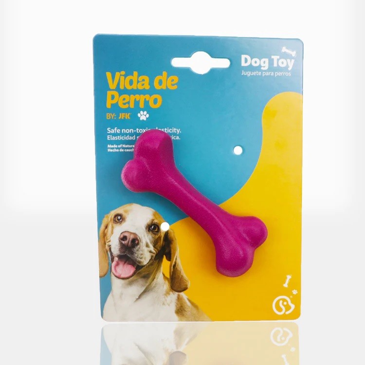 Vida de Perro - Juguete para Perros de Caucho Natural 10.5*4 cm, para Razas Minis y Pequeñas