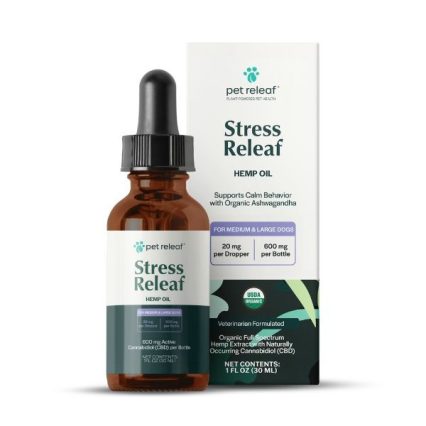 PET RELEAF - STRESS RELEAF HEMP OIL ORGANIC CBD 600