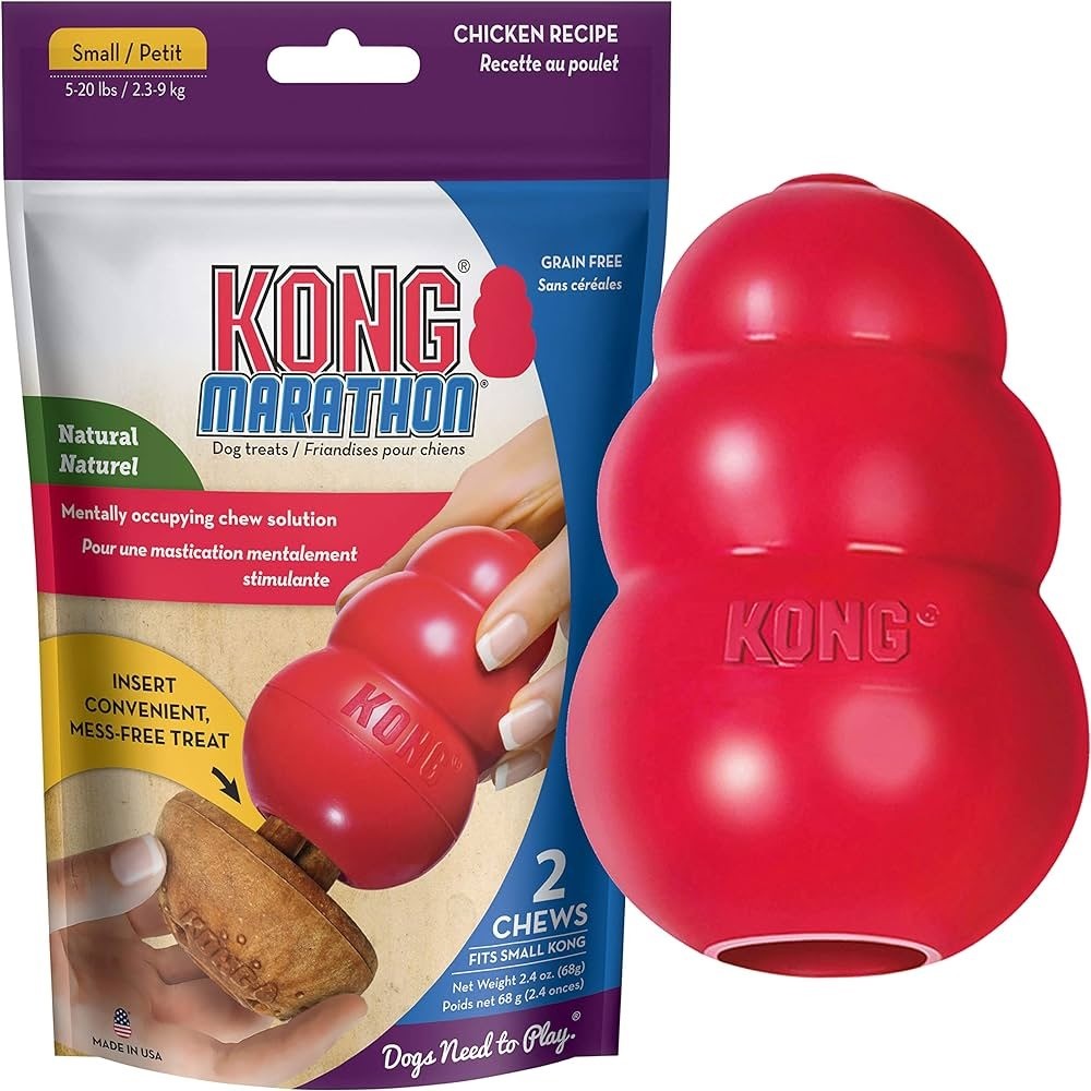 KONG - Combo clásico duradero para perros y maratón masticable