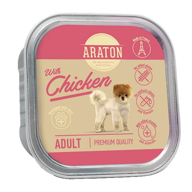 Araton Alimento Húmedo para Adulto sabor Pollo 150gr