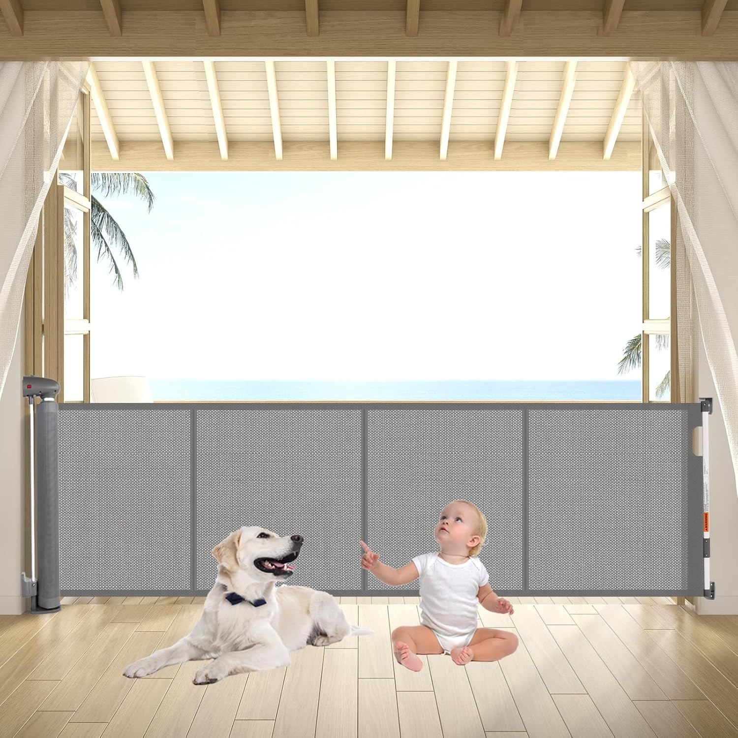 Puertas retráctiles para bebés extra anchas