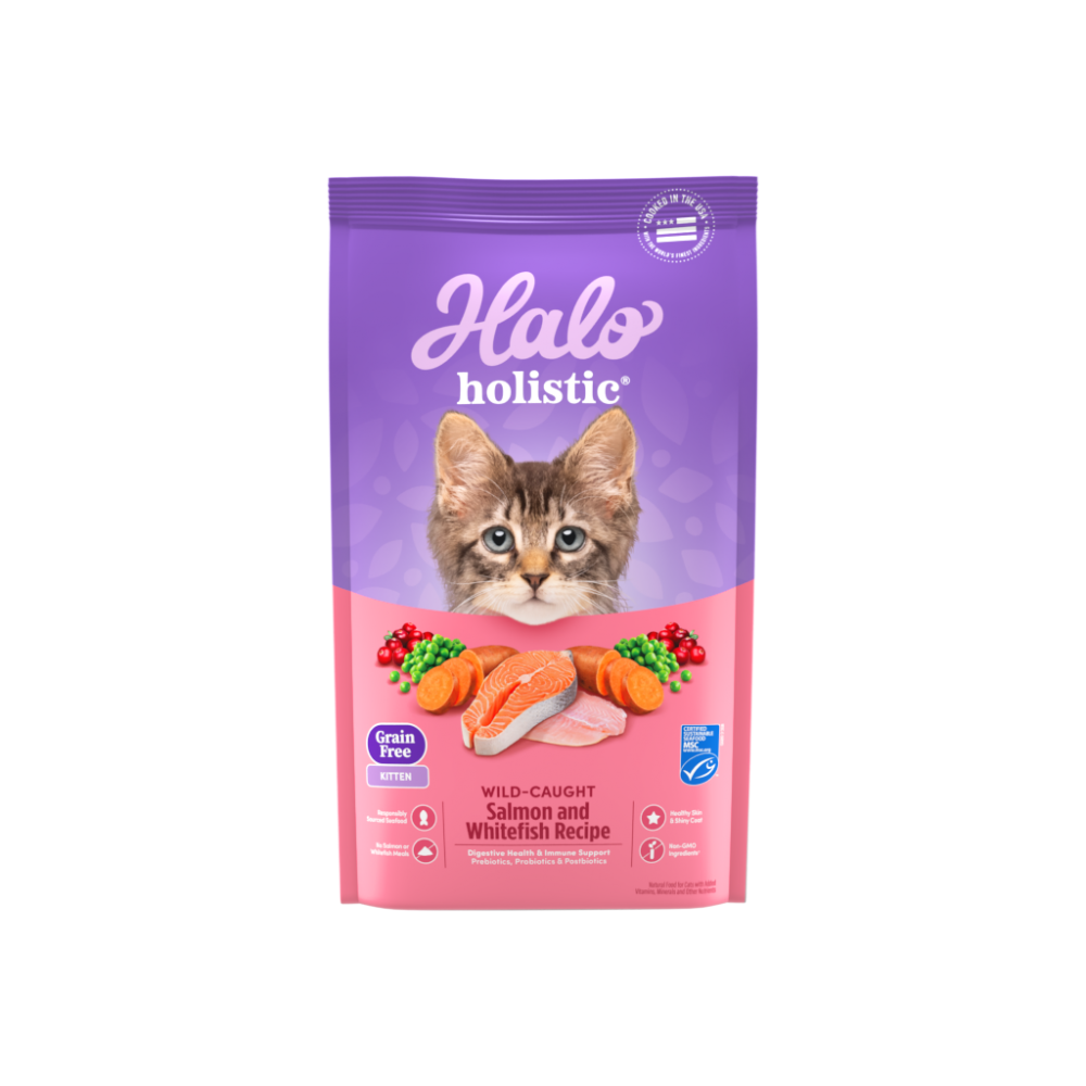Halo Alimento Holistic Gatito Libre de Granos Salmón & Pescado Blanco 1.36 Kg