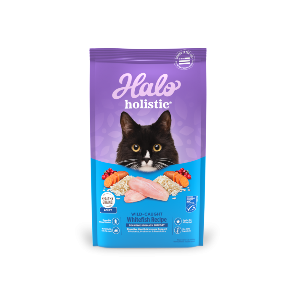Halo Alimento Holistic Granos Saludables Pescado Blanco Estómago Sensible 1.36 Kg